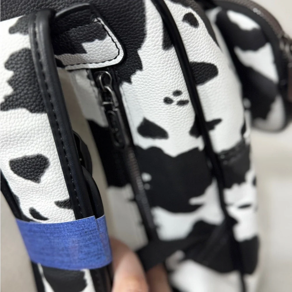 Wrangler Cow Print Backpack With Coin Pouch - Black NWT